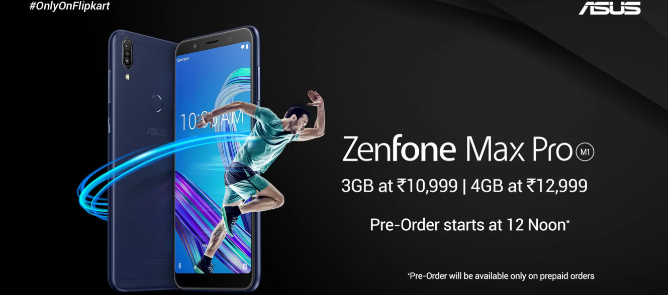 Asus Zenfone Max Pro M1 Preorder on Flipkart Today at 12PM
