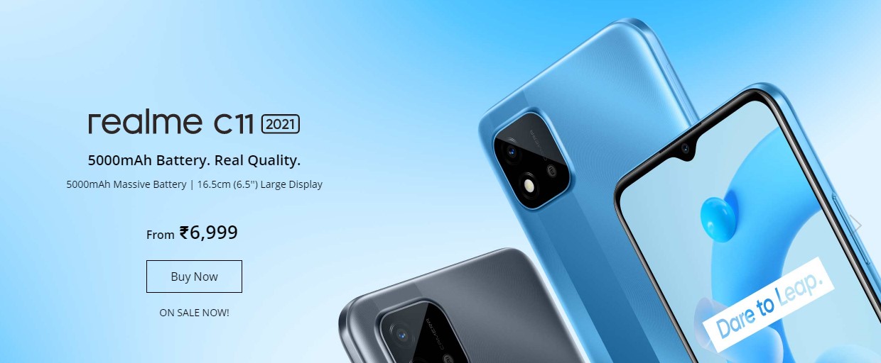 Realme C11 (2021) with 5000mAh Battery Launched: Features, Specifications, and Price